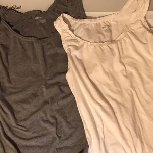 2 Merona ruffle tanks
